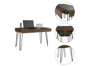 Arizona 120 Drawer Desk, Hairpin Legs, One Drawer