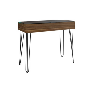 120 Drawer Desk Rolo, Four Legs, One Drawer, Mahogany Finish