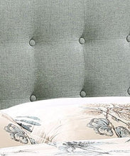 Modway Emily Tufted Button Linen Fabric Upholstered Twin Headboard in Ivory