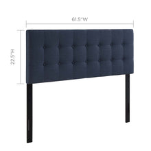 Modway Emily Tufted Button Linen Fabric Upholstered Twin Headboard in Ivory