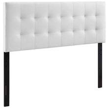 Modway Lily Tufted Faux Leather Upholstered King Headboard in Black