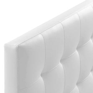 Modway Lily Tufted Faux Leather Upholstered King Headboard in Black