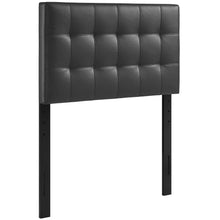 Modway Lily Tufted Faux Leather Upholstered King Headboard in Black