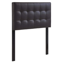 Modway Lily Tufted Faux Leather Upholstered King Headboard in Black