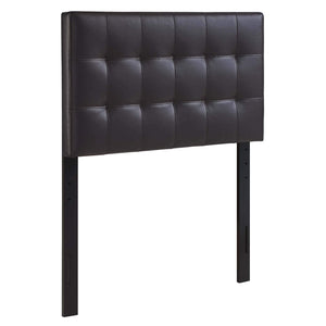 Modway Lily Tufted Faux Leather Upholstered King Headboard in Black