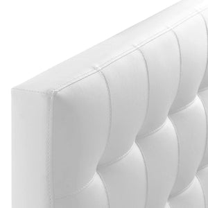 Modway Lily Tufted Faux Leather Upholstered King Headboard in Black