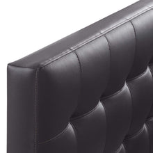 Modway Lily Tufted Faux Leather Upholstered King Headboard in Black