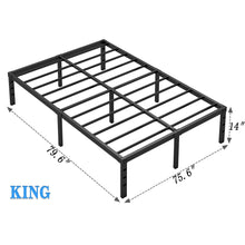 Heavy Duty Metal Bed Frame – 14” Heavy-Duty with Storage, No Box Spring Needed