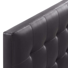 Modway Lily Tufted Faux Leather Upholstered King Headboard in Black