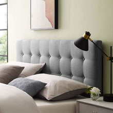 Modway Emily Tufted Button Linen Fabric Upholstered Twin Headboard in Ivory