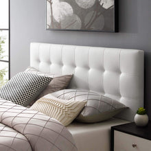 Modway Lily Tufted Faux Leather Upholstered King Headboard in Black