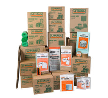 U-Haul Kitchen Moving Kit – Includes 1 Dish Packing Kit, 1 Glass Packing Kit, 5 Medium Boxes, Packing Paper, Cushion Foam, Tape, 2 Box Markers, and 1 Box Knife