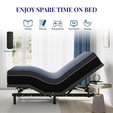 MLILY EGOHOME Adjustable Bed Frame Queen for Pain Relief, Electric Queen Size Adjustable Bed Base with Wireless Remote for Head and Foot Incline, Easy Assembly