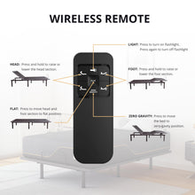 MLILY EGOHOME Adjustable Bed Frame Queen for Pain Relief, Electric Queen Size Adjustable Bed Base with Wireless Remote for Head and Foot Incline, Easy Assembly