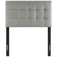 Modway Emily Tufted Button Linen Fabric Upholstered Twin Headboard in Ivory