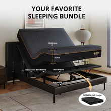 MLILY EGOHOME Adjustable Bed Frame Queen for Pain Relief, Electric Queen Size Adjustable Bed Base with Wireless Remote for Head and Foot Incline, Easy Assembly