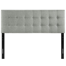 Modway Emily Tufted Button Linen Fabric Upholstered Twin Headboard in Ivory
