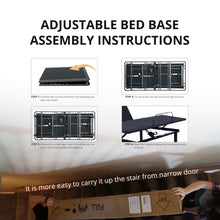 MLILY EGOHOME Adjustable Bed Frame Queen for Pain Relief, Electric Queen Size Adjustable Bed Base with Wireless Remote for Head and Foot Incline, Easy Assembly