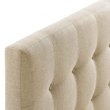 Modway Emily Tufted Button Linen Fabric Upholstered Twin Headboard in Ivory