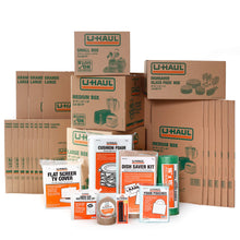 U-Haul Kitchen Moving Kit – Includes 1 Dish Packing Kit, 1 Glass Packing Kit, 5 Medium Boxes, Packing Paper, Cushion Foam, Tape, 2 Box Markers, and 1 Box Knife