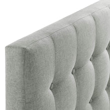 Modway Emily Tufted Button Linen Fabric Upholstered Twin Headboard in Ivory
