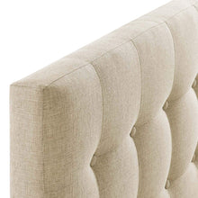 Modway Emily Tufted Button Linen Fabric Upholstered Twin Headboard in Ivory
