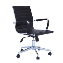 Beirut Office Chair, Chrome Gaslift, Foam Back, Fabric Seat