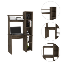 Aramis Desk With Hutch, Five Shelves
