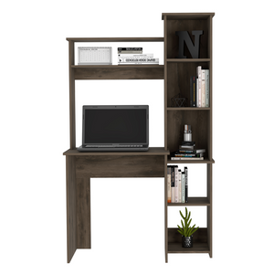 Aramis Desk With Hutch, Five Shelves