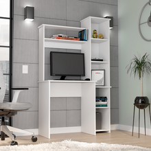 Aramis Desk With Hutch, Five Shelves