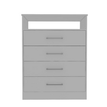 Continental Dresser, Superior Top, Four Drawers, One Shelf