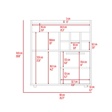 Pasadena Bar Cabinet With Divisions, Two Concealed Shelves, Six Cubbies