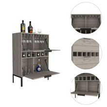 Staten Bar Cabinet, Six Wine Cubbies, Two Door Flexible Cabinets