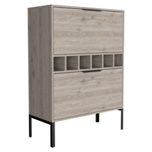 Staten Bar Cabinet, Six Wine Cubbies, Two Door Flexible Cabinets