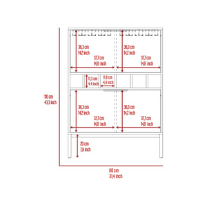 Staten Bar Cabinet, Six Wine Cubbies, Two Door Flexible Cabinets