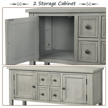 Cambridge Sideboard Console Table with Bottom Shelf (Antique Gray)