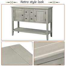 Cambridge Sideboard Console Table with Bottom Shelf (Antique Gray)