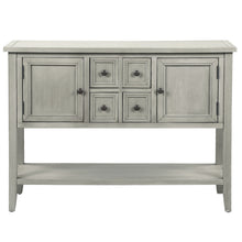 Cambridge Sideboard Console Table with Bottom Shelf (Antique Gray)