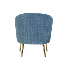 Benny Accent Chair, Blue Velvet & Gold