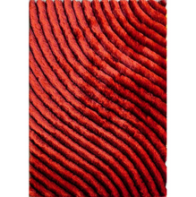 Vesta 3D Red Shag Rug