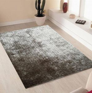 Fuzzy Silver Area Rug