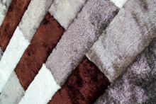 3D Parquette Shaggy Area Rug