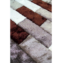 3D Parquette Shaggy Area Rug