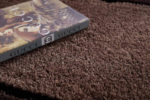 Aria Olive & White Soft Pile Shaggy Area Rug